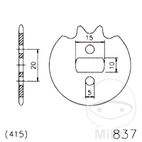 Piñón 11D Paso 415 Agujero 10/15 | Motos Camaral