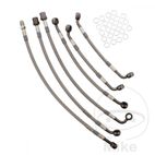 Kit Latiguillo de Freno Metálico 6 Piezas Antracita | Motos Camaral