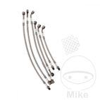 Kit Latiguillos de Freno Metálicos Antracita 6 Piezas | Motos Camaral