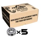 Pack de rodamientos FACTORY LINKS - 6204 2RS (x5) - motoscamaralweb.com