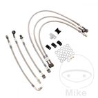 Kit Latiguillos de Freno Metálicos Antracita 6 Piezas | Motos Camaral