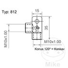 Distribuidor 2 vías atornillado WI TYP812 M10x1.00 | Motos Camaral