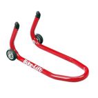 Caballete delantero para horquilla perforada BIKE LIFT rojo - FS-9 - motoscamaralweb.com