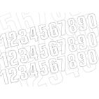 Numeros de carrera blanco - Pack de 3 Uds Blackbird PVC 5047/10/0 - motoscamaralweb.com