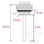 Indicador Temperatura Aceite JMP 27x3mm | Motos Camaral