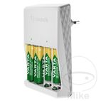 Cargador de Baterías Easy Plug con 4 Pilas AA 2100 mAh | Motos Camaral