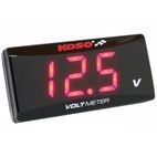 Voltímetro KOSO Super Slim rojo BA024R00 - motoscamaralweb.com