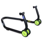 Caballete trasero universal Bihr. Color negro y ruedas fluor - motoscamaralweb.com