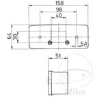 Luz 3 Cámaras Remolque Derecha con Matrícula | Jokon | Motos Camaral