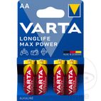 Pilas Mignon AA Varta Longlife Max Power 4 uds | Motos Camaral