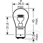 Bombilla 12V 21/5W BAY15D | Osram | Motos Camaral