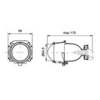 Faro polielipsoidal delantero universal V PARTS - motoscamaralweb.com