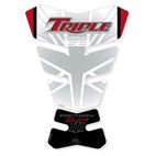 Protector de depósito Motografix Triumph Speed Triple blanco - motoscamaralweb.com