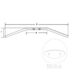 Manillar Acero Negro 22 mm Fehling Dragbar | Motos Camaral