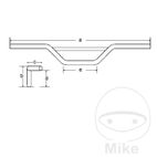 Manillar Acero Cromado 22 mm Fehling Cross | Motos Camaral