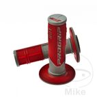 Puños 801 Gris/Rojo D.22/25 mm Cerrados | Motos Camaral