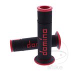 Puños Domino A450 Negro/Rojo Abierto | Motos Camaral