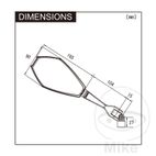 Retrovisor Derecho Negro Universal Daytona | Motos Camaral