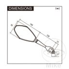 Retrovisor Derecho Negro Universal Daytona | Motos Camaral