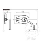 Retrovisor Negro Daytona Derecho Aluminio | Motos Camaral