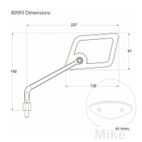 Retrovisor Negro Izquierdo Daytona Alu | Motos Camaral