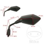 Retrovisor Negro Izquierdo JMP | Repuestos | Motos Camaral