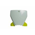 Portanúmeros delantero RACETECH Blanco / Amarillo Husqvarna TC / FC - motoscamaralweb.com
