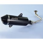 POLINI Maxi-Scooter Exhaust - Black Aluminium SYM - motoscamaralweb.com