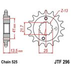 Piñón con goma anti-ruido JT SPROCKETS acero 296 - 525 - motoscamaralweb.com