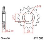 Piñón con goma anti-ruido JT SPROCKETS acero 580 - 530 - motoscamaralweb.com