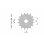 Piñón AFAM acero estándar 20105 - Paso 420 - motoscamaralweb.com