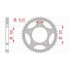 Corona AFAM acero estándar 35802 - Paso 525 - motoscamaralweb.com