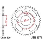 Corona JT SPROCKETS acero estándar 1071 - Paso 520 - motoscamaralweb.com