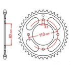 Corona JT SPROCKETS acero estándar 1219 - Paso 428 - motoscamaralweb.com