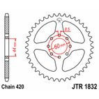 Corona JT SPROCKETS acero estándar 1832 - Paso 420 - motoscamaralweb.com