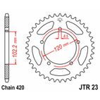 Corona JT SPROCKETS acero estándar 23 - Paso 420 - motoscamaralweb.com