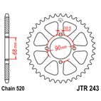 Corona JT SPROCKETS acero estándar 243 - Paso 520 - motoscamaralweb.com