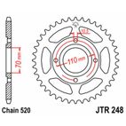 Corona JT SPROCKETS acero estándar 248 - Paso 520 - motoscamaralweb.com