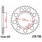 Corona JT SPROCKETS acero estándar 799 - Paso 420 - motoscamaralweb.com