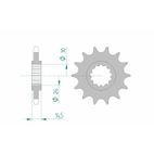 Piñón AFAM acero estándar 20611 - Paso 525 - motoscamaralweb.com