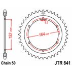 Corona JT SPROCKETS acero estándar 841 - Paso 530 - motoscamaralweb.com