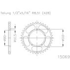 Corona ESJOT Acero 50-15069 42 dientes - motoscamaralweb.com