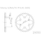 Corona ESJOT Acero 50-29050 38 dientes - motoscamaralweb.com