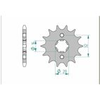 Piñón AFAM acero estándar 21208 - Paso 428 - motoscamaralweb.com