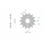 Piñón AFAM acero estándar 21308 - Paso 520 - motoscamaralweb.com