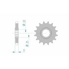 Piñón AFAM acero estándar 21602 - Paso 530 - motoscamaralweb.com