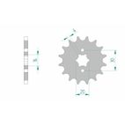 Piñón AFAM acero estándar 24200 - Paso 428 - motoscamaralweb.com