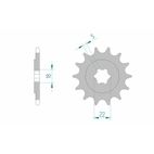 Piñón AFAM acero estándar 24201 - Paso 520 - motoscamaralweb.com