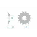 Piñón AFAM acero estándar 24900 - Paso 530 - motoscamaralweb.com