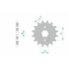 Piñón AFAM acero estándar 26200 - Paso 428 - motoscamaralweb.com